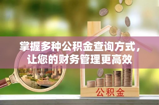 宁城掌握多种公积金查询方式，让您的财务管理更高效